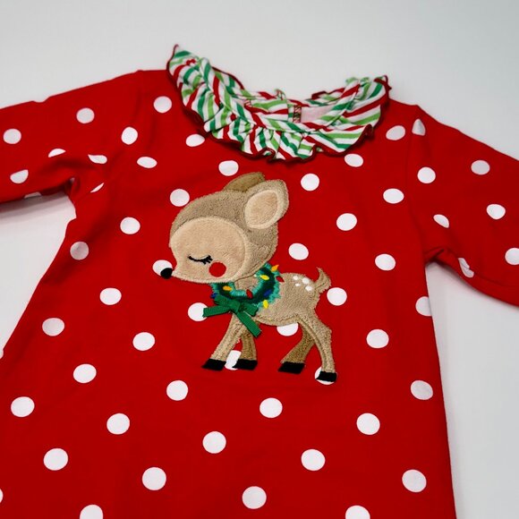 Holiday Polka Dot & Ruffle Jumper, 18M - Picture 4 of 6